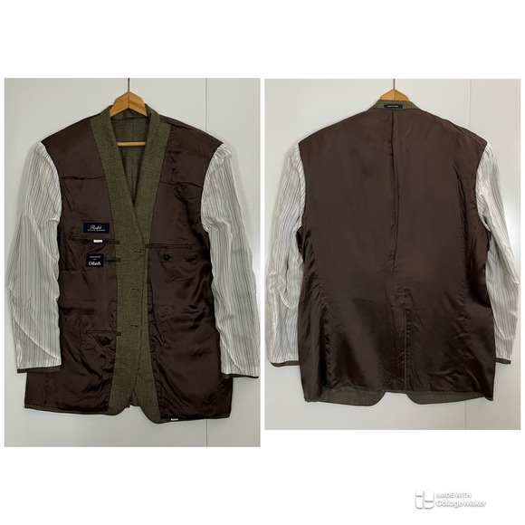 Ralph‎ Ralph Lauren 44L Silk Wool Sport Coat Brown Houndstooth Old Money Classic - Picture 2 of 8